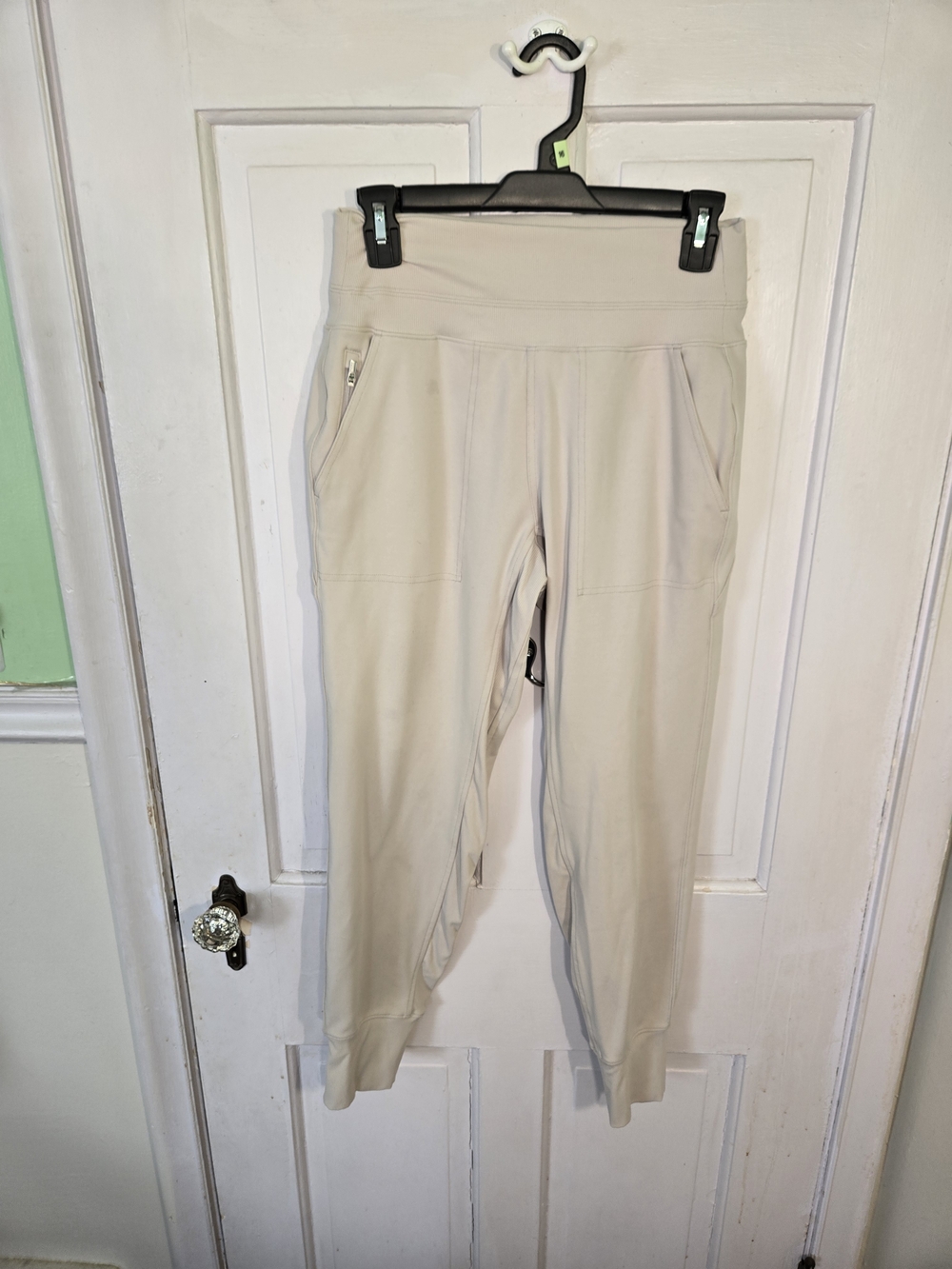 Athleta Light Beige/Cream Track Jogger Pants SIZE S - Picture 1 of 6